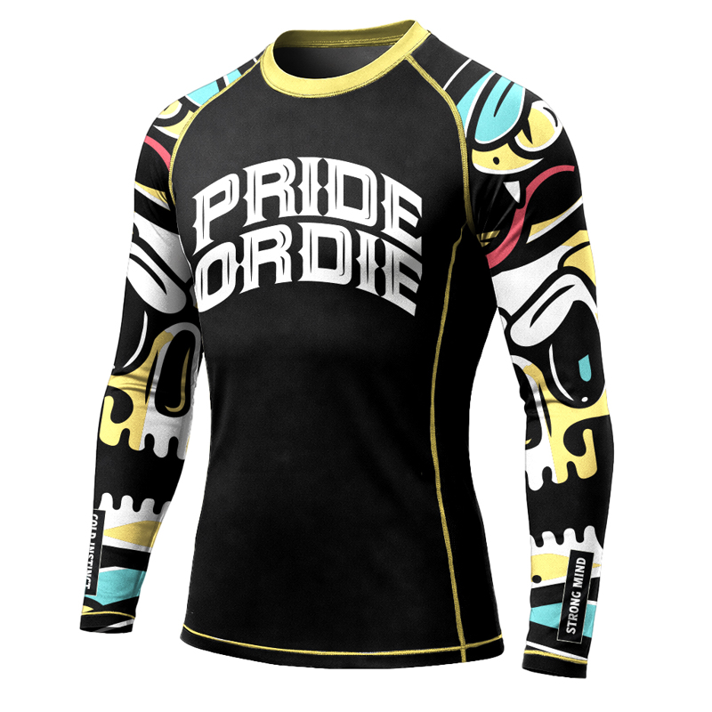 PRIDE OR DIE cold instinct L/S RASHGUARD - Black
